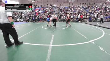 Boys 215 lbs Semifinal - Brian Haran, Gilroy Boys vs Andrew Jarrett, Burlingame Boys