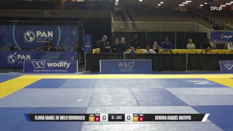 Kendra Raquel Mathys vs Flavia Isabel De Melo Rodrigues 2026 Pan Jiu Jitsu IBJJF Championship