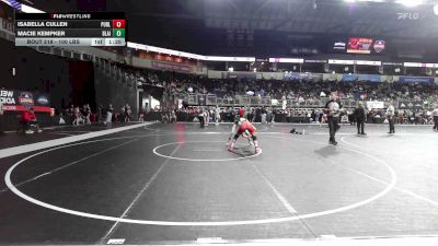 100 lbs Semifinal - Isabella Cullen, Purler vs Macie Kempker, Blair Oaks WC