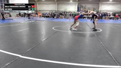 110 lbs Cons. Round 3 - Bella Hernandez Mendez, Highland vs Avi Eber, Lebanon High School