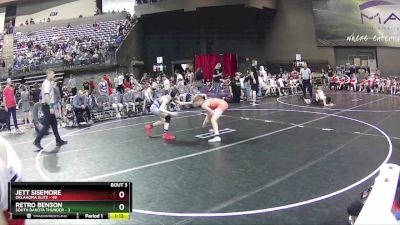 100 lbs Round 1 (6 Team) - Jett Sisemore, Oklahoma Elite vs Retro Benson, South Dakota Thunder