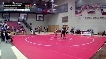 124 lbs Cons. Round 1 - Emma Coesfeld, Texas Woman`s University vs Maddox Gehlhausen, Chadron