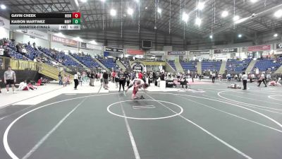 144 lbs Quarterfinal - Gavin Cheek, Nebraska Elite vs Kaison Martinez, Moffat County