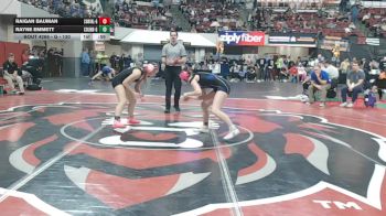 G - 130 lbs Cons. Round 2 - Rayne Emmett, Columbus (Girls) vs Raigan Bauman, Corvallis (Girls)