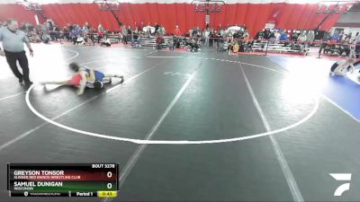 125 lbs Cons. Semi - Samuel Dunigan, Wisconsin vs Greyson Tonsor, Slinger Red Rhinos Wrestling Club