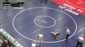82 lbs Round Of 64 - Jonah Kiner, Boiling Springs vs Wyatt Reiner, Line Mountain