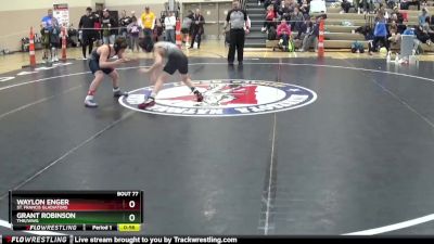 105 lbs Semifinal - Waylon Enger, St. Francis Gladiators vs Grant Robinson, TMB/WWG