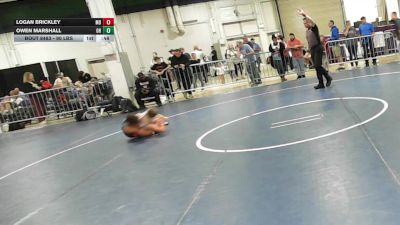 90 lbs Consi Of 16 #1 - Logan Brickley, MD vs Owen Marshall, OH