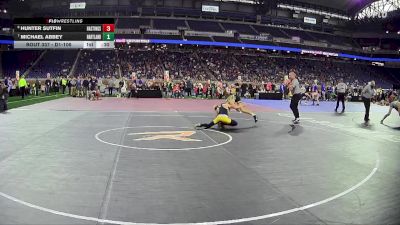 D1-106 lbs Cons. Semi - Michael Abbey, Hartland HS vs Hunter Sutfin, Hastings HS