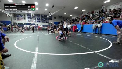 67 lbs Rr Rnd 1 - Myla Dennis, OKC Saints Wrestling vs Brayden Webb, Harrah Little League Wrestling