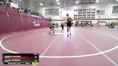 140 lbs Quarterfinal - Lillian Damiano, CENTER vs Jocelyn Calvert, LAWSON