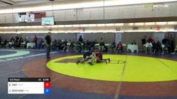 65 kg 3rd Place - Earl Hall, TMWC vs John Simmons, Nyac/mwc