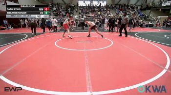 170 lbs Consi Of 4 - Cash Ryals, Fort Gibson Youth Wrestling vs Braxton Taylor, Sallisaw Takedown Club