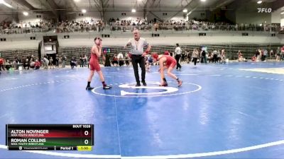 100 lbs Semifinal - Roman Collins, Nixa Youth Wrestling vs Alton Novinger, Nixa Youth Wrestling