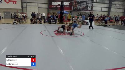 57 kg Consi Of 32 #1 - Eathon Rider, Central Valley RTC vs Braden Hahlen, Lake Erie Regional Training Center