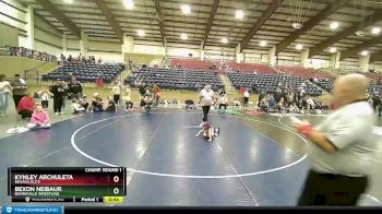 39 lbs Champ. Round 1 - Bexon Neibaur, Bonneville Wrestling vs Kynley Archuleta, Nevada Elite