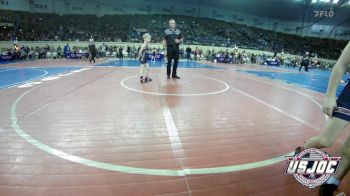 55 lbs Round Of 32 - Bowen Leavitt, Ponca City Wildcat Wrestling vs Rebel Leach, Marlow Outlaws