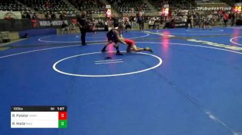 100 lbs Semifinal - Brydon Feister, Warner Elite WC vs Rendor Hada, Maize WC