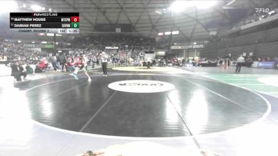 Boys 3A 144 lbs Champ. Round 2 - Damian Perez, Evergreen (Vancouver) vs Matthew House, Mt. Spokane