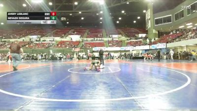 109 lbs Cons. Semi - Avery LeBlanc, Powell Wrestling Club vs Nevaeh Segura, Scrap Yard Garage Wrestling