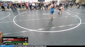 160 lbs Cons. Round 3 - John McKay, AZ vs Brady Singler, OH