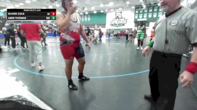 285 lbs Cons. Round 2 - Oliver Cole, Great Oak vs Amir Thomas, Burroughs