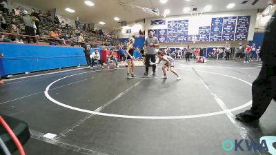 70-74 lbs Rr Rnd 4 - Shyann Taylor, El Reno Wrestling Club vs Laneigh Jo Cartwright, Midwest City Bombers Youth Wrestling Club