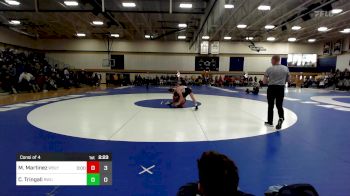 133 lbs Consi Of 4 - Maxwell Martinez, Wesleyan vs Chris Tringali, Roger Williams