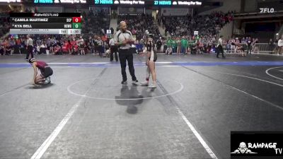 110 lbs 3rd Place Match - Kya Bell, Hill City Wrestling Club vs Camila Martinez, South Central Punisher