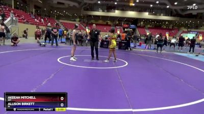 112 lbs Round 3 - Akeeah Mitchell, NM vs Allison Birkett, IA