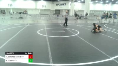 70 lbs 3rd Place - Hisys Sanchez Garcia Jr, Grindhouse WC vs Brody Luzano, Inland Elite WC