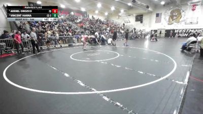 144 lbs Semifinal - Addiel Orozco, Palm Desert vs Vincent Hanna, Calvary Chapel/SA