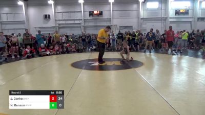 85 lbs Round 2 - James Danko, Backyard Brawlers vs Noah Benson, WV Wild 2