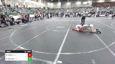 138 lbs 3rd Place - Mitch Miller, Other Team vs Bryce Ekanger, Ruby Mountain WC