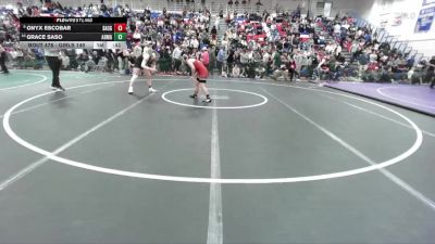 Girls 140 lbs Cons. Round 2 - Grace Saso, Mitty Girls vs Onyx Escobar, Santa Cruz Girls