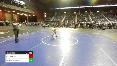 61 lbs Round Of 32 - Thayer Clarke, Wyoming Underground vs Max Huntsinger, Teller Takedown