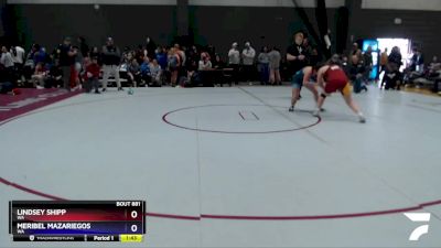 155 lbs Round 2 - Lindsey Shipp, WA vs Meribel Mazariegos, WA