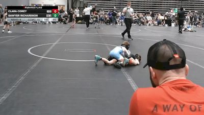 56 lbs Round 5 (6 Team) - Clara Corey, Neighborhood Wrestling vs Sawyer Richardson, Capital City WC
