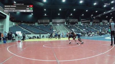 157 lbs Champ. Round 2 - Mason Obama, Brewton-Parker (GA) vs David Falola, Marian University