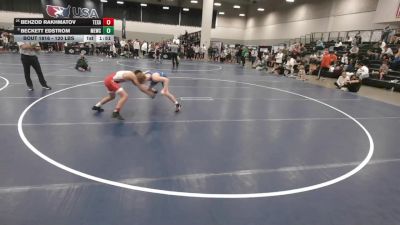 120 lbs Champ. Rd Of 16 - Beckett Edstrom, MN Elite Wrestling Club vs Behzod Rakhmatov, Texas