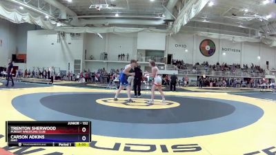 132 lbs Cons. Round 2 - Trenton Sherwood, Pursuit Wrestling Club vs Carson Adkins, Ohio