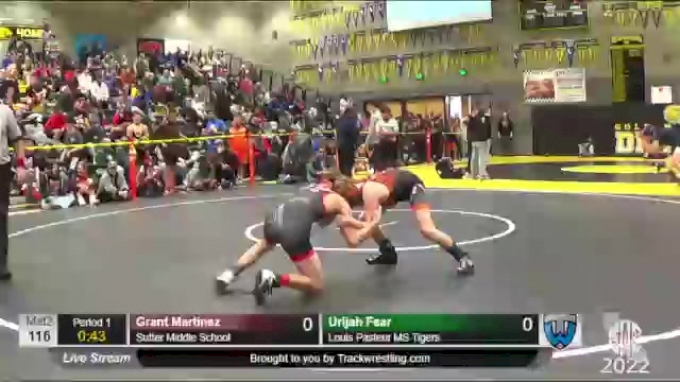 116 lbs Cons. Round 3 - Urijah Fear, Louis Pasteur MS Tigers vs 