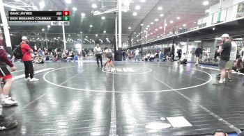 128 lbs 5th Place - Isaac Jaynes, Journeymen Wrestling Red - HSC vs Dion Mesanko Coleman, Southern Regional - HSC