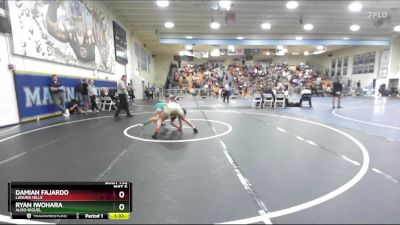 132 lbs Quarterfinal - Damian Fajardo, Laguna Hills vs Ryan Iwohara, Aliso Niguel