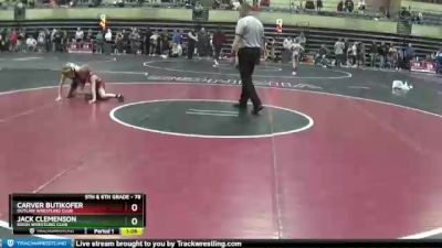 78 lbs Cons. Round 2 - Carver Butikofer, Outlaw Wrestling Club vs Jack Clemenson, Bison Wrestling Club