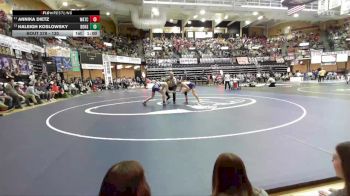130 lbs Cons. Round 2 - Annika Dietz, WaKeeney-Trego Community HS/Quinter HS vs Haleigh Koslowsky, Douglass Hs