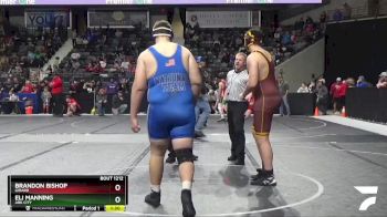 285 lbs Quarterfinal - Eli Manning, Ark City vs Brandon Bishop, Girard
