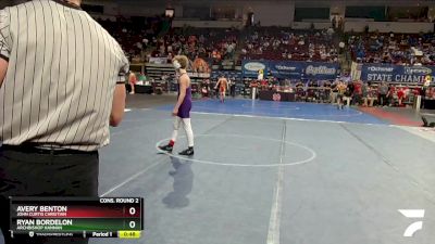 D 3 106 lbs Cons. Round 2 - Avery Benton, John Curtis Christian vs Ryan Bordelon, Archbishop Hannan