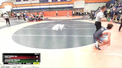 125 lbs Cons. Round 2 - Matthew Au, Wheaton vs Donovin Fields, Elmhurst University