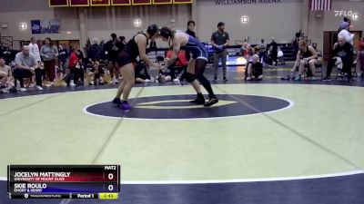 143 lbs Cons. Round 3 - Skie Roulo, Emory & Henry vs Jocelyn Mattingly, University Of Mount Olive